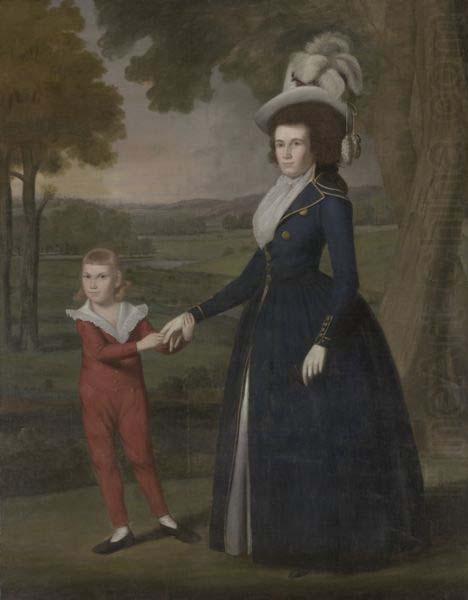 Ralph Earl Mrs. William Moseley (Laura Wolcott), (1761-1814) and her son Charles (1786-1815) china oil painting image